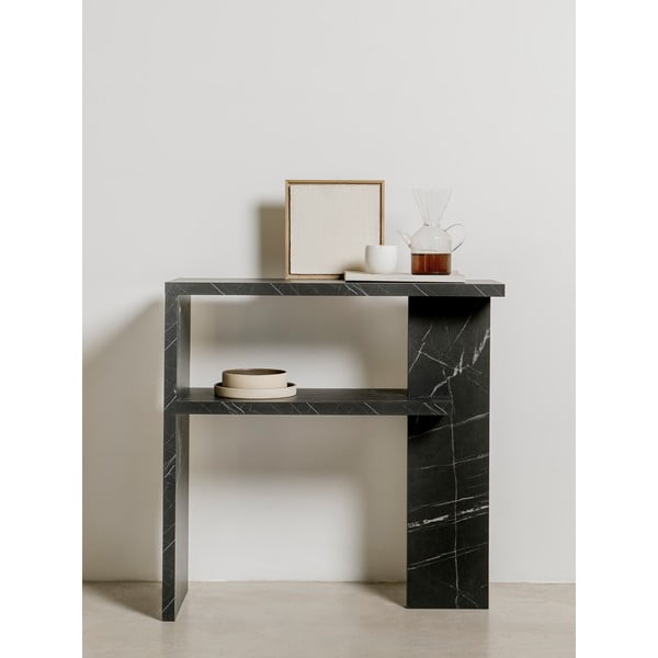 Melns konsoles galds 30x80 cm Dante – Really Nice Things-image-1