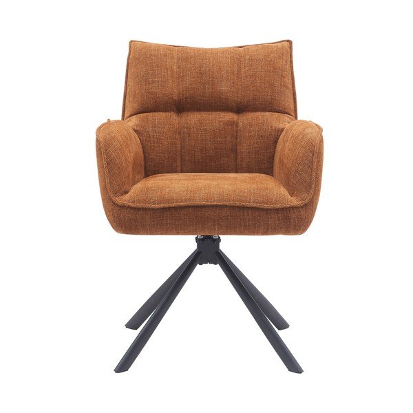 Oranži polsterēti ēdamistabas krēsli (2 gab.) Marilla – Unique Furniture-image-1