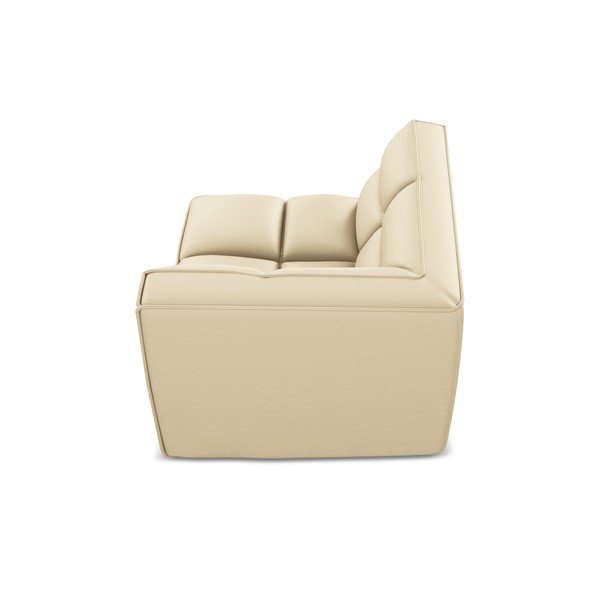 Krēmkrāsas modulārā dīvāna daļa no ādas imitācijas Kalai – Makamii-image-3