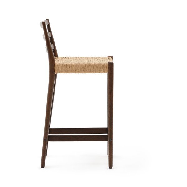 Brūns/dabīga toņa ozola masīvkoka bāra krēsls (sēdekļa augstums 70 cm) Analy – Kave Home-image-3