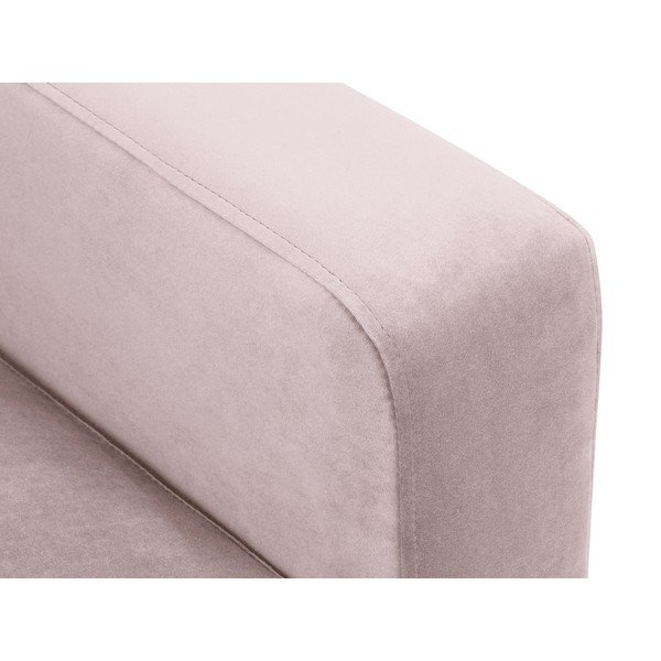 Rozā samta dīvāns Kooko Home Harmony, 158 cm-image-1