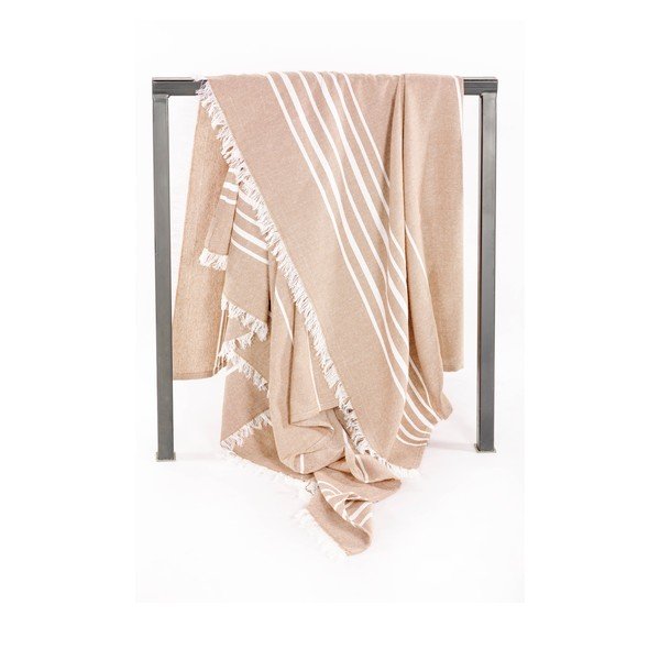 Bēšs kokvilnas pleds 150x200 cm Solene – Tiseco Home Studio-image-3