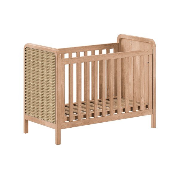 Dabīga toņa bērnu gultiņa ar regulējamu augstumu 60x120 cm Woods – Vipack