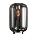 Melna galda lampa ar metāla abažūru (augstums 25 cm) Cage – Fischer & Honsel
