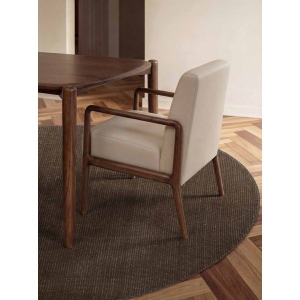 Brūns ar rokām darināts vilnas apaļš paklājs ø 200 cm Greenwich – Ted Baker-image-1