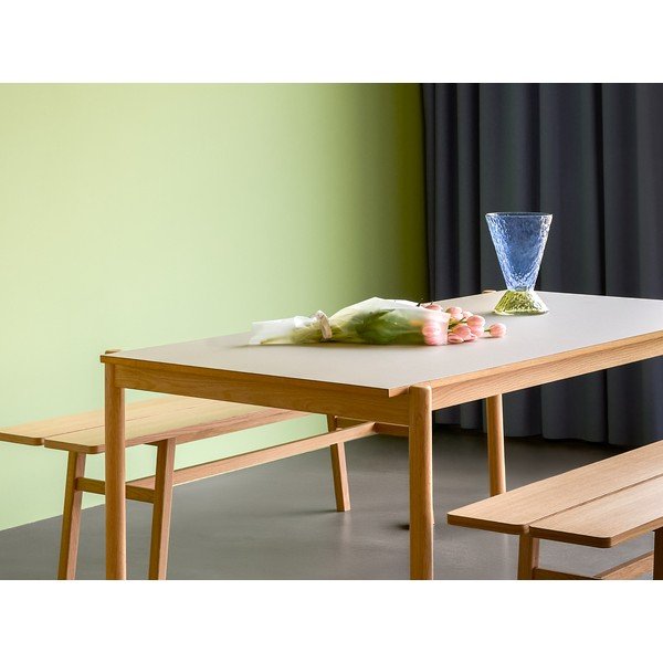 Ozola masīvkoka ēdamgalds 107x190 cm Oblique – Hübsch-image-2