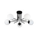 Melna griestu lampa Squid Lighting Star, augstums 34 cm