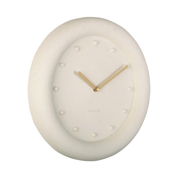 Krēmkrāsas sienas pulkstenis Karlsson Petra, ø 30 cm-image-2
