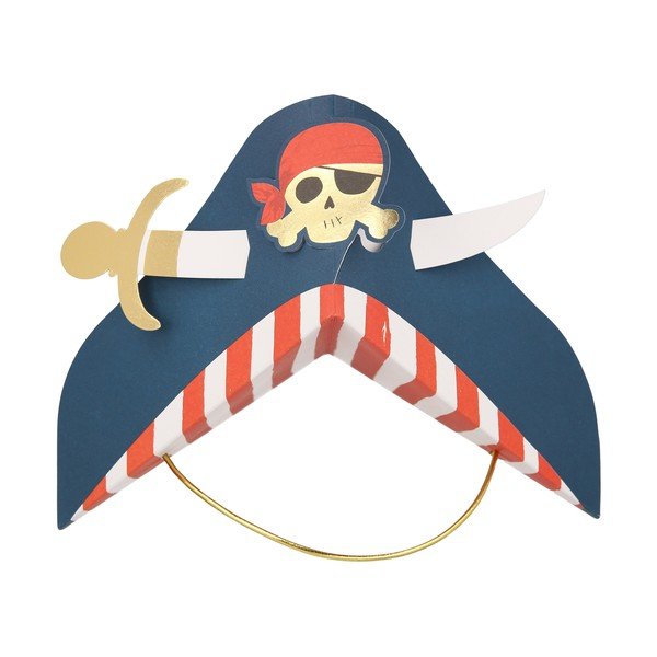 Papīra cepures (8 gab.) Pirate – Meri Meri-image-4