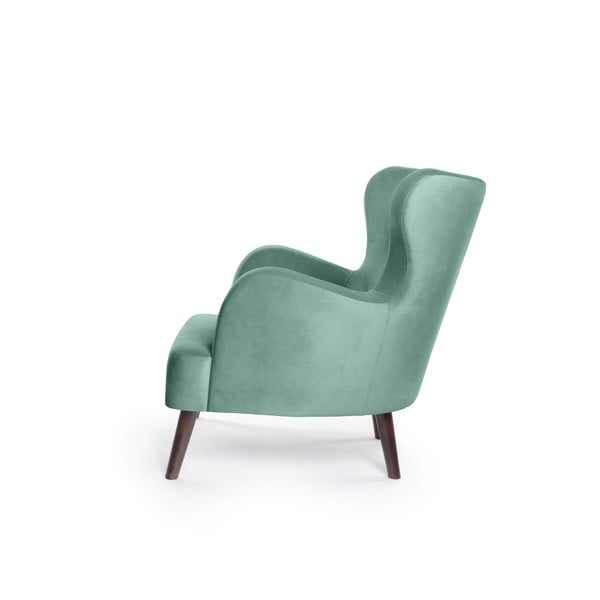 Piparmētru zaļš samta atpūtas krēsls ar atzveltni Noemye – Bonami Selection-image-3