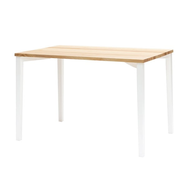 Balts pusdienu galds Ragaba TRIVENTI, 80 x 120 cm