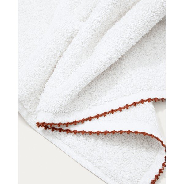 Balts frotē kokvilnas dvielis 50x90 cm Sinami – Kave Home-image-1