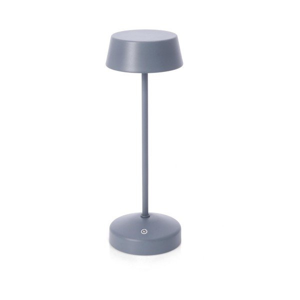 Zila metāla LED galda lampa ar regulējamu spilgtumu/ar bezvadu lādētāju ar plastmasas abažūru (augstums 33 cm) Esprit – Bizzotto