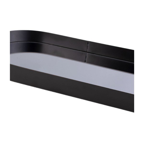 Melna paplāte ar dūmakainu spoguli PT LIVING Oval, platums 18 cm-image-1