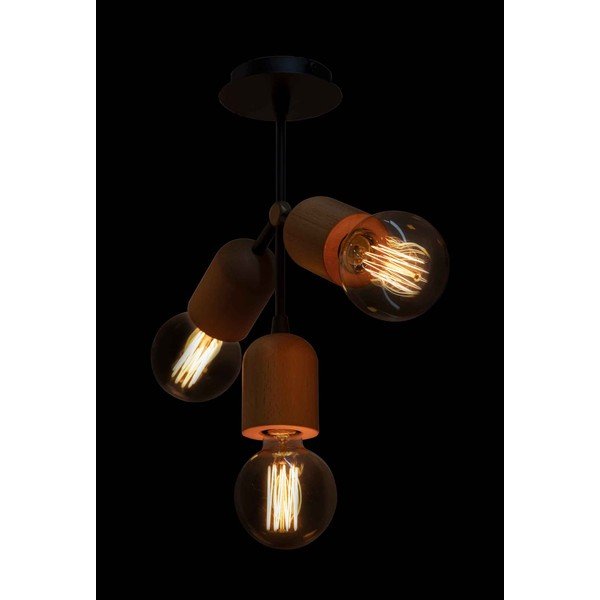 Melna/dabīga toņa piekaramā lampa Dna – Squid Lighting-image-2