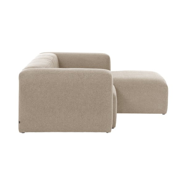 Bēšs stūra dīvāns Kave Home Blok, labais stūris-image-3