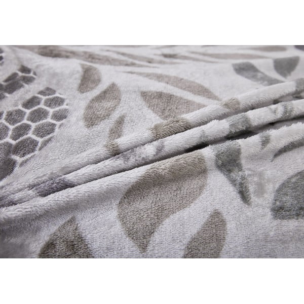 Pelēka vienguļamā mikroplīša gultas veļa 140x200 cm Judith – My House-image-3