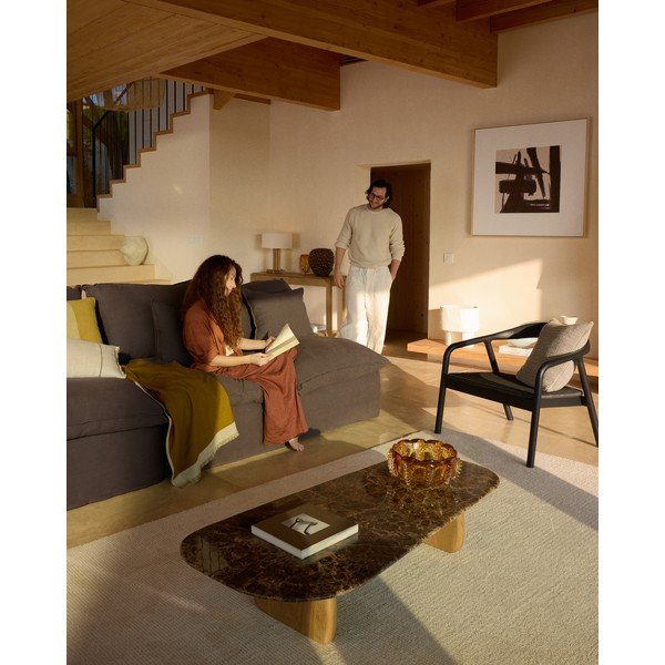 Ar rokām apgleznota glezna ar rāmi/uz audekla 100x100 cm Arilan – Kave Home-image-1