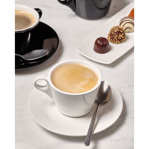 Balta porcelāna apakštasīte ø 15,5 cm Barista – BonBistro-image-1