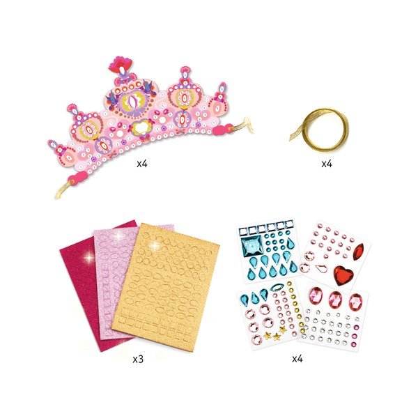 Komplekts 4 vainagu izgatavošanai Djeco Princess-image-1