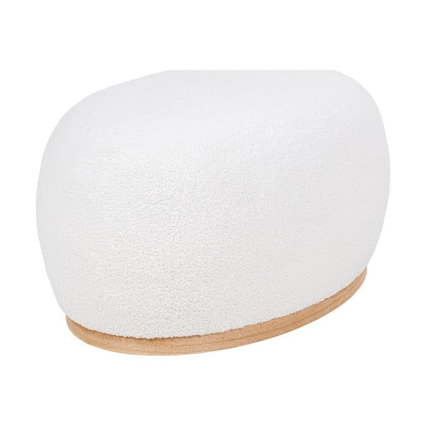 Balts pufs no buklē auduma Manhattan – House Nordic-image-1