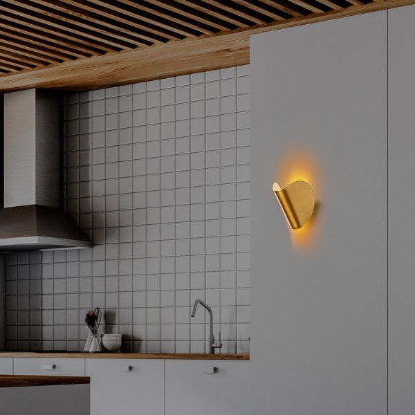 Zelta krāsas LED sienas lampa Heybe – Opviq lights-image-3