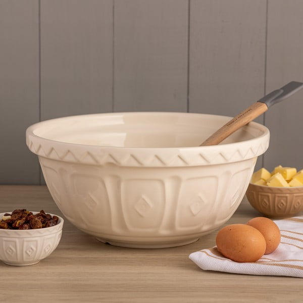 Balta/bēša akmensmasas bļoda ø 29 cm Colour Mix – Mason Cash-image-1