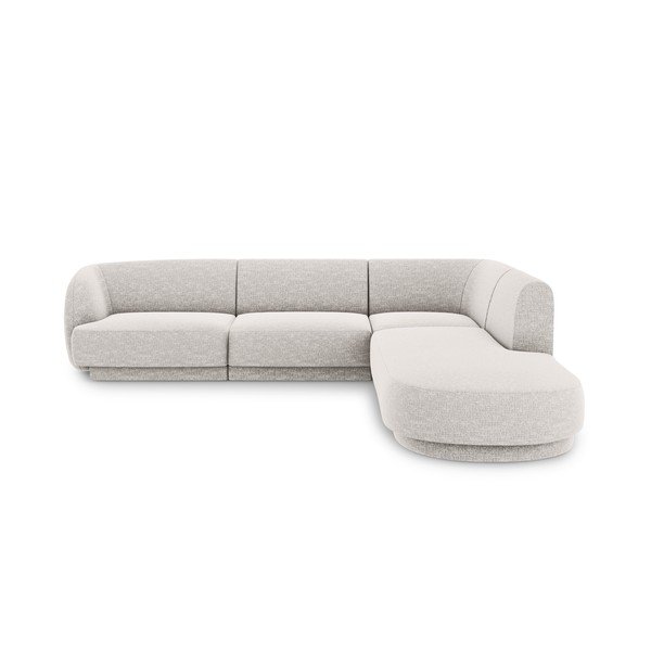 Gaiši pelēks stūra dīvāns (labais stūris) Miley – Micadoni Home
