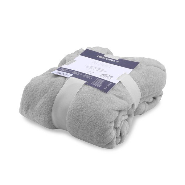 DecoKing Robby pelēks mikrošķiedras halāts, XS izmērs-image-1