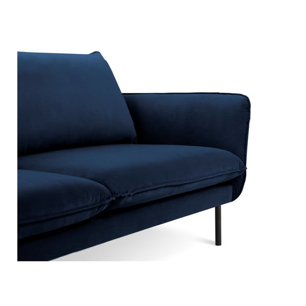 Tumši zils samta stūra dīvāns Cosmopolitan Design Vienna, kreisais stūris-image-4