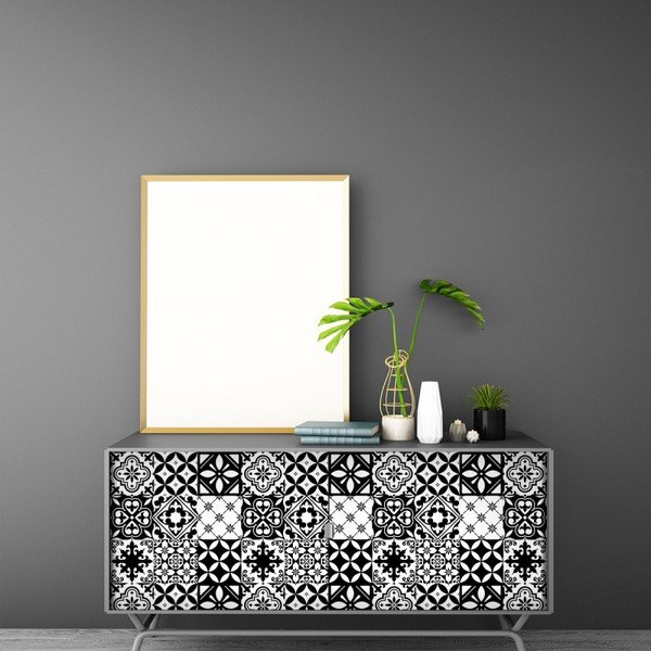 Komplekts ar 60 mēbeļu uzlīmes Ambiance Tiles Uzlīmes Mēbelēm Maria, 20 x 20 cm-image-1
