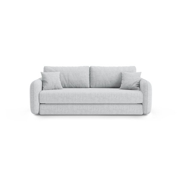 Gaiši pelēks salokāms dīvāns 225 cm – Micadoni 