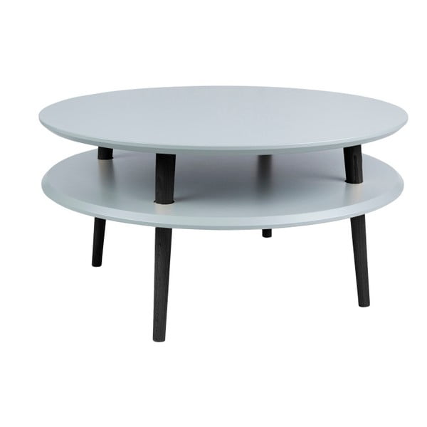Tumši pelēks kafijas galdiņš ar melnām kājām Ragaba UFO, Ø 70 cm