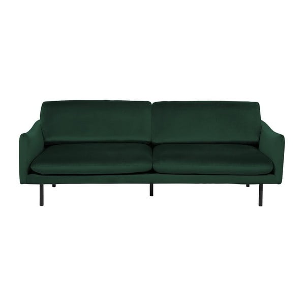Smaragdzaļš trīsvietīgs dīvāns ar samta izskatu Monobeli Aaron