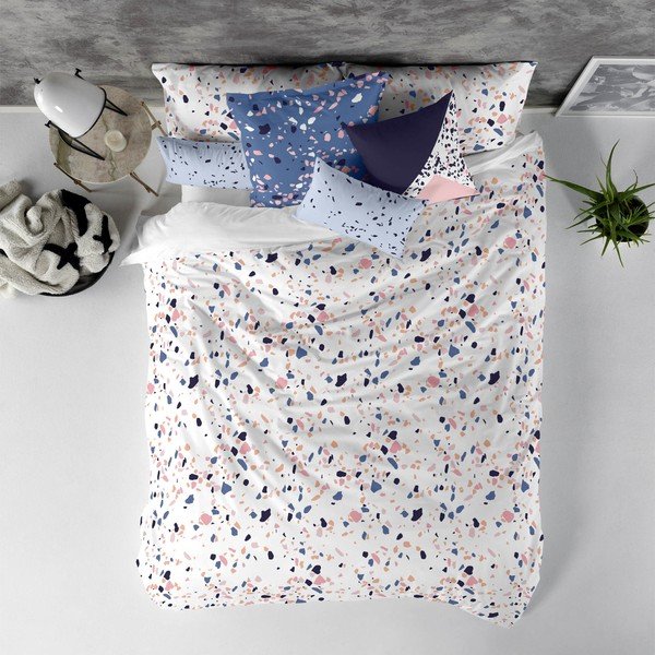 Kokvilnas segas pārvalks Blanc Terrazzo, 140 x 200 cm-image-2