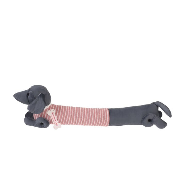 Rozā/pelēks aizsargs pret caurvēju 17x76 cm Sausage Dog – Rex London-image-4