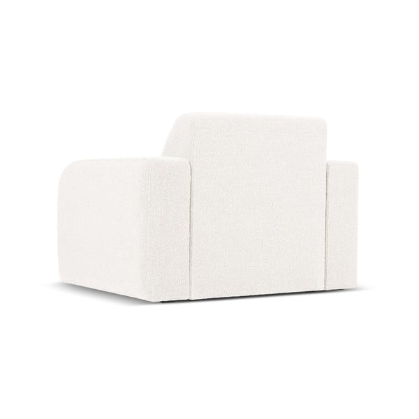 Balts atpūtas krēsls no buklē auduma Molino – Micadoni Home-image-3