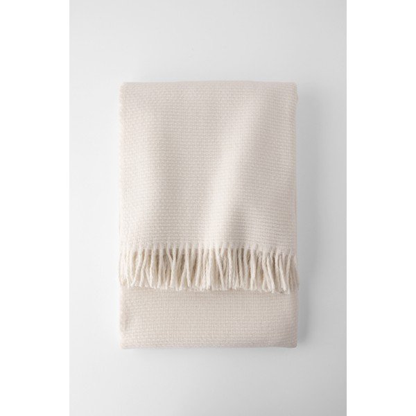 Krēmkrāsas pleds ar kokvilnu Euromant Zen, 140 x 160 cm