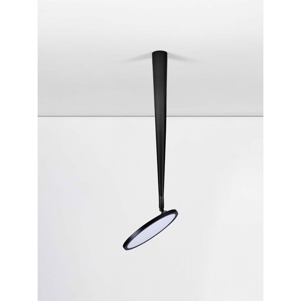 Matēti melna alumīnija LED griestu lampa ar saliekamu konstrukciju Ekei – Nova Luce-image-4
