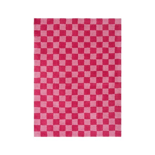Rozā/gaiši rozā kokvilnas paklājs 200x300 cm Mela – Jotex