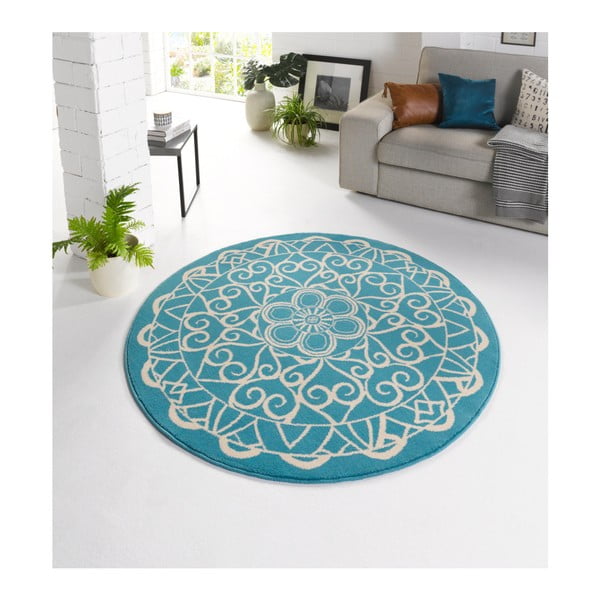 Zils apaļš paklājs Zala Living Capri, ø 200 cm-image-2