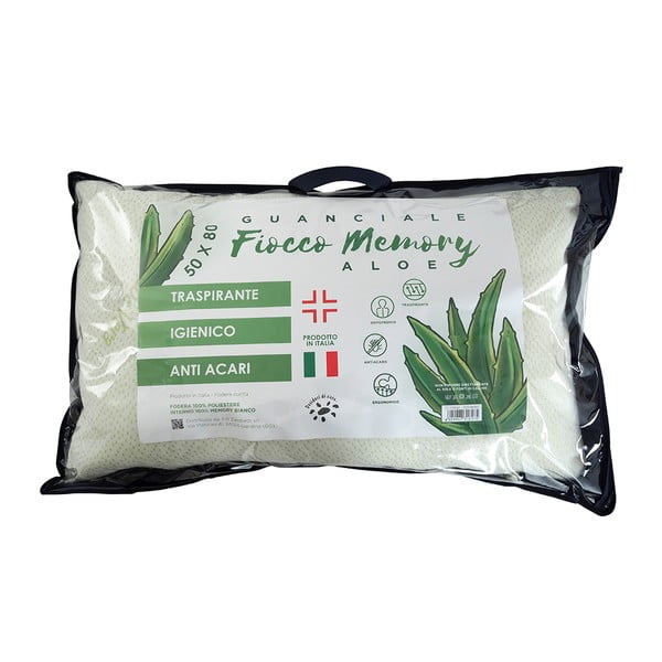 Anatomiskais spilvens 50x80 cm Fiocco Memory Aloe – B.E.S.-image-1