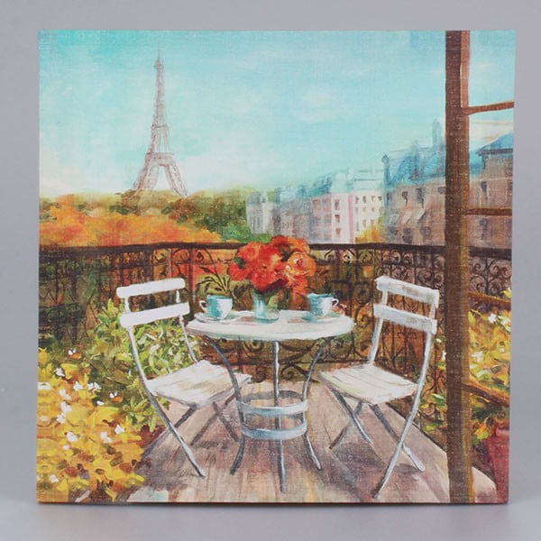 Glezniecība uz audekļa Parīzes rīts, 38x38 cm