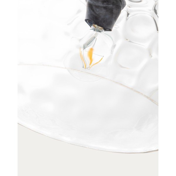 Melna piekaramā lampa ar stikla abažūru ø 40 cm Balma – Kave Home-image-3