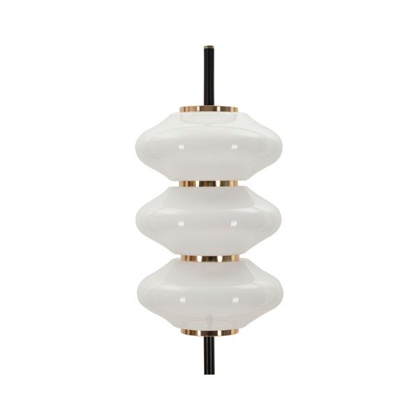 Balta/melna stāvlampa ar stikla abažūru (augstums 168 cm) Vintage – Mauro Ferretti-image-2