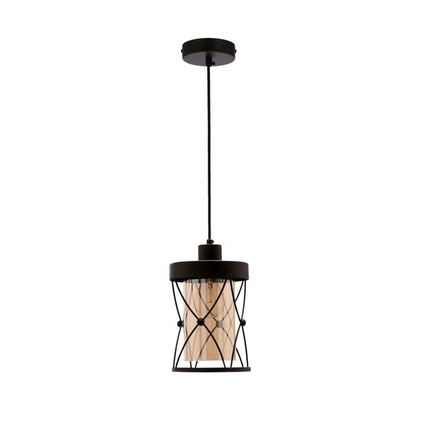 Melna piekaramā lampa ø 15 cm Agar – Candellux Lighting