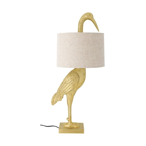 Zelta krāsas galda lampa ar auduma abažūru (augstums 73 cm) Heron – Bloomingville