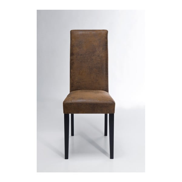 Brūns dižskābarža koka pusdienu krēsls Kare Design Slim