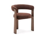 Brūns oša masīvkoka ēdamistabas krēsls ar roku balstiem Granite – Kave Home