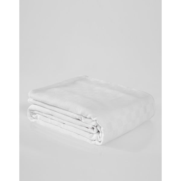 Balts kokvilnas gultas pārklājs divguļamai gultai 200x230 cm Plain – Mijolnir